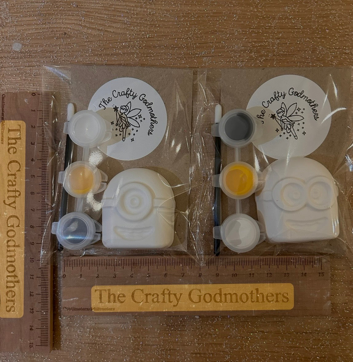 Yellow banana men paint your own mini party bag filler favours (1 supplied)