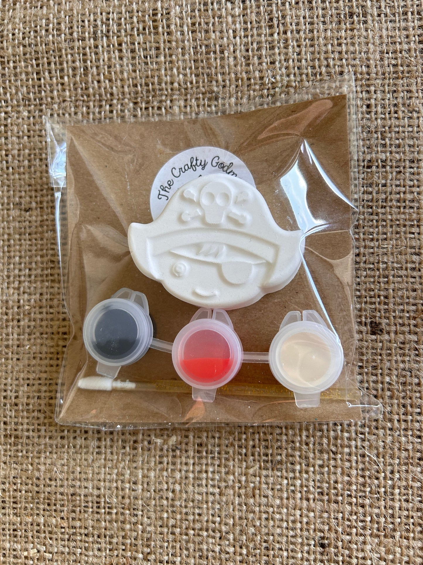 Mini pirate and parrot paint your own party bag filler favours (1 supplied)