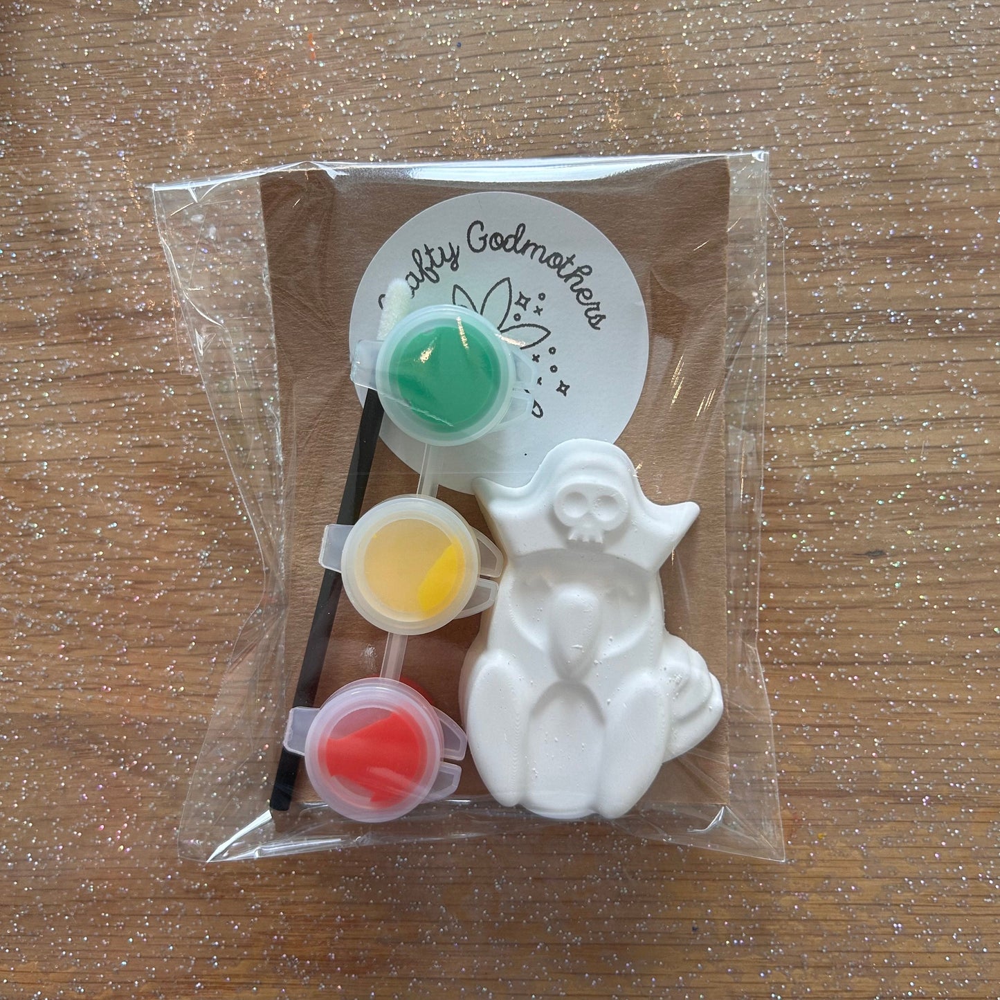 Mini pirate and parrot paint your own party bag filler favours (1 supplied)