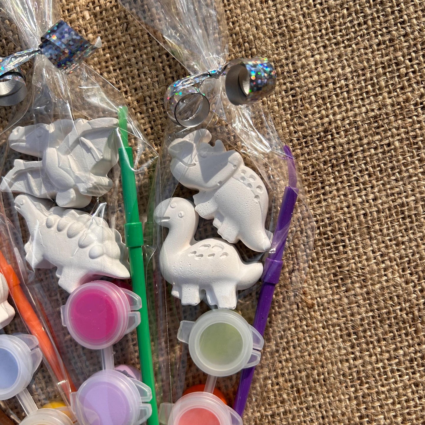 mini paint your own dinosaurs party filler favours cones (1 supplied)