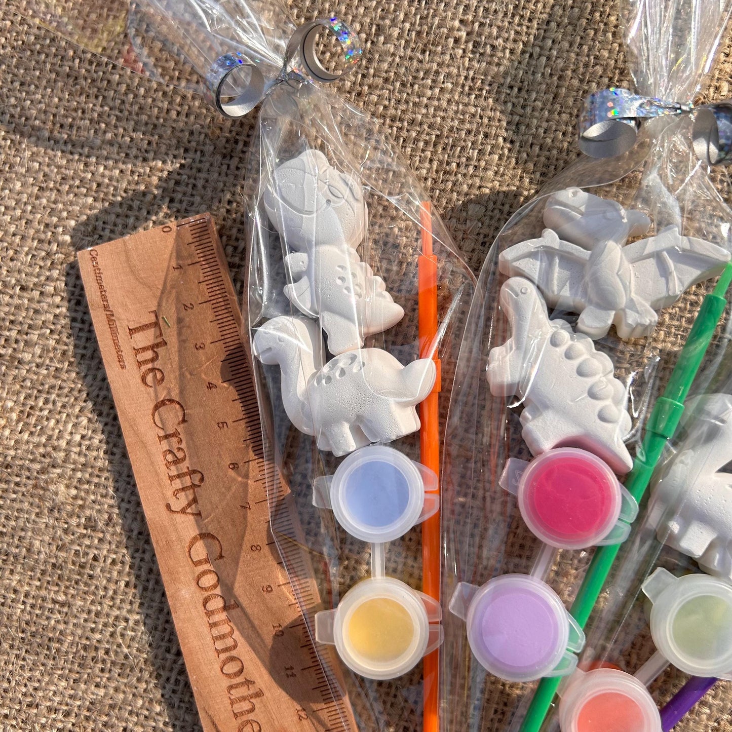mini paint your own dinosaurs party filler favours cones (1 supplied)