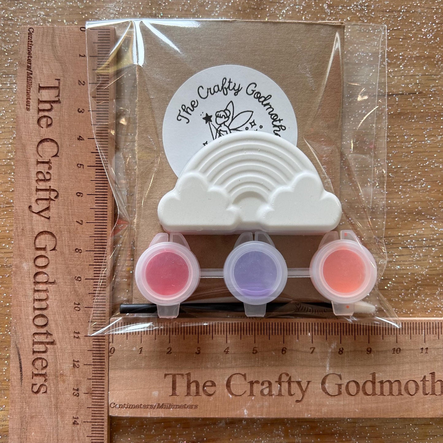 mini rainbow paint your own party bag filler favour