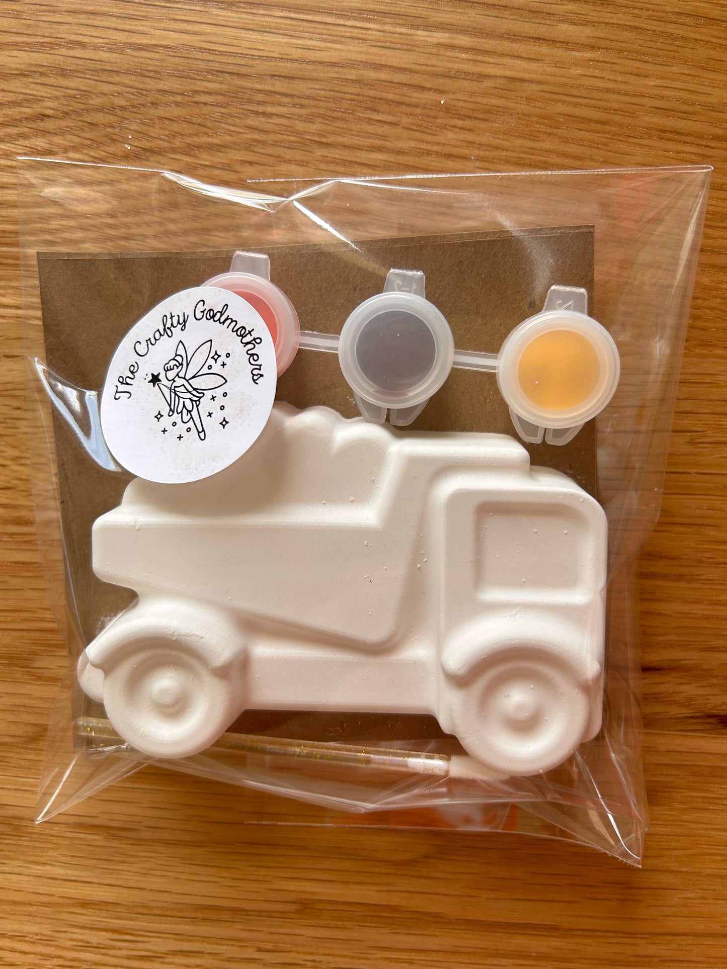 Paint your own medium dumper truck transport party bag fillers favours