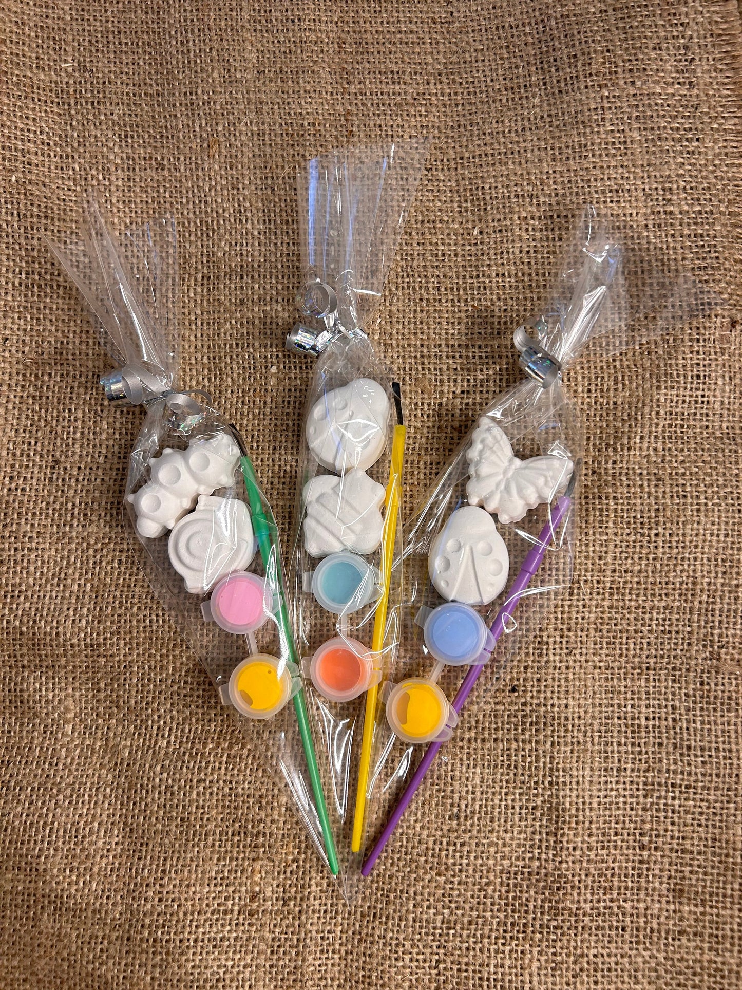 Paint your own minibeast bug party bag cones favour fillers