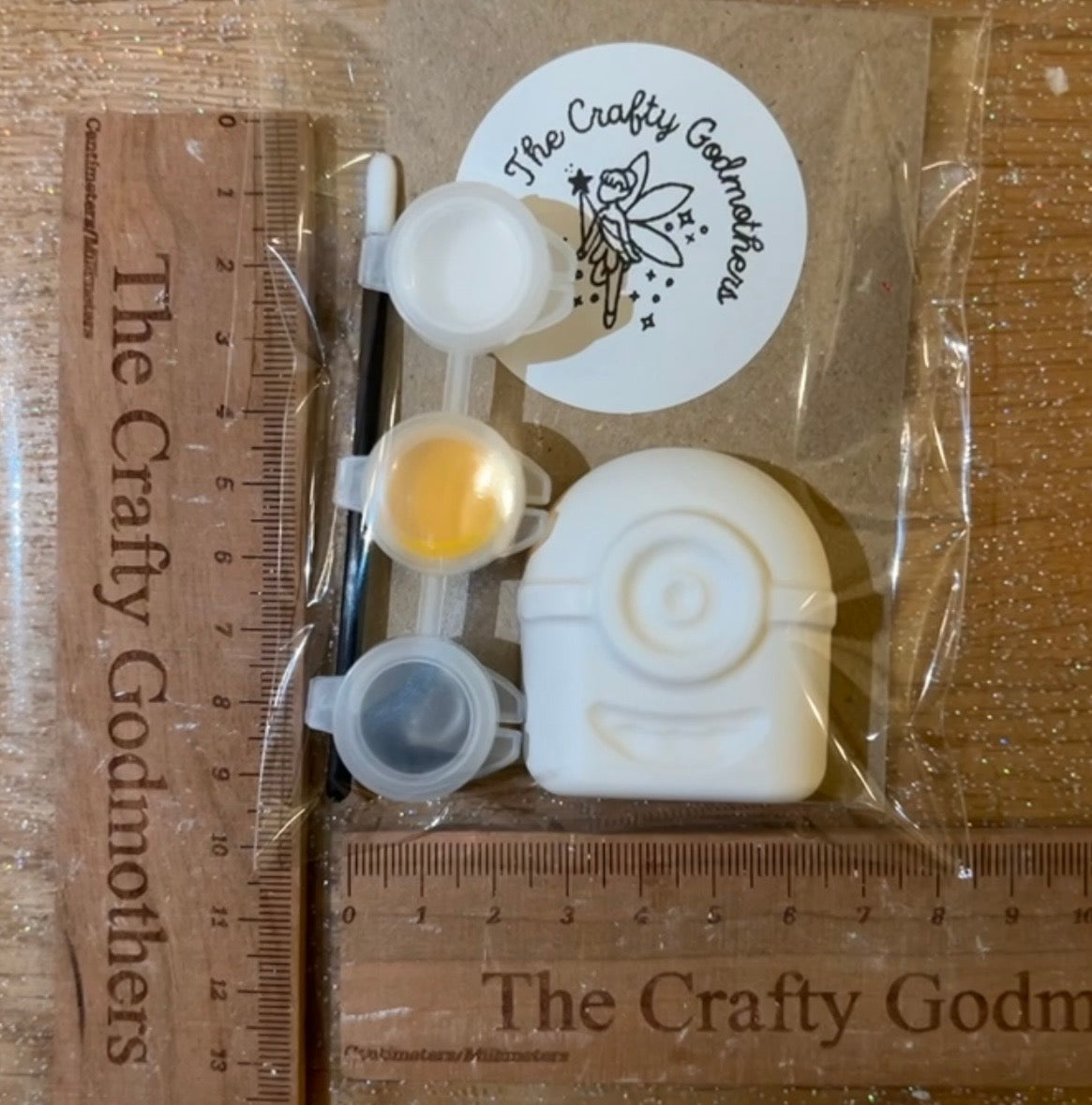 Yellow banana men paint your own mini party bag filler favours (1 supplied)
