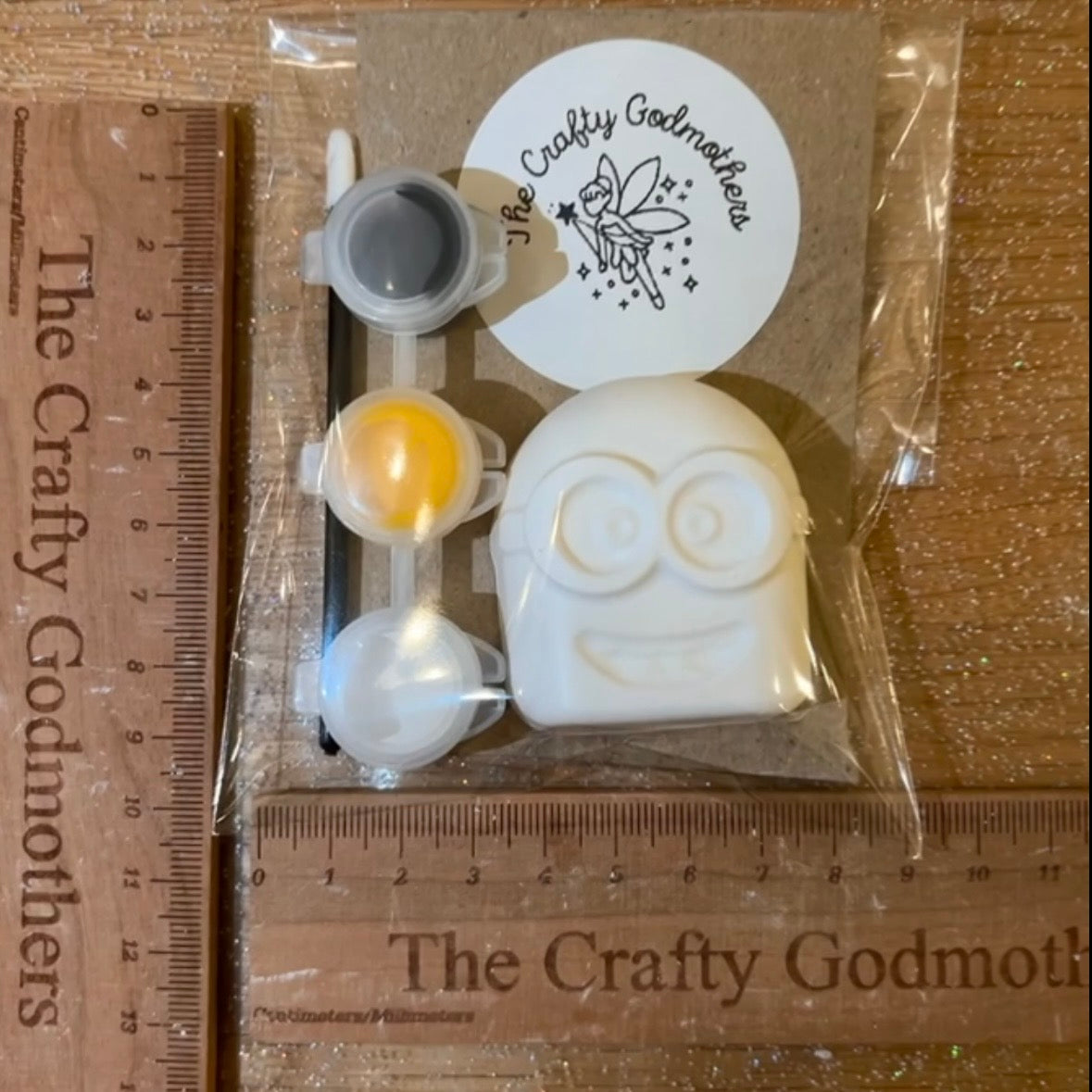 Yellow banana men paint your own mini party bag filler favours (1 supplied)