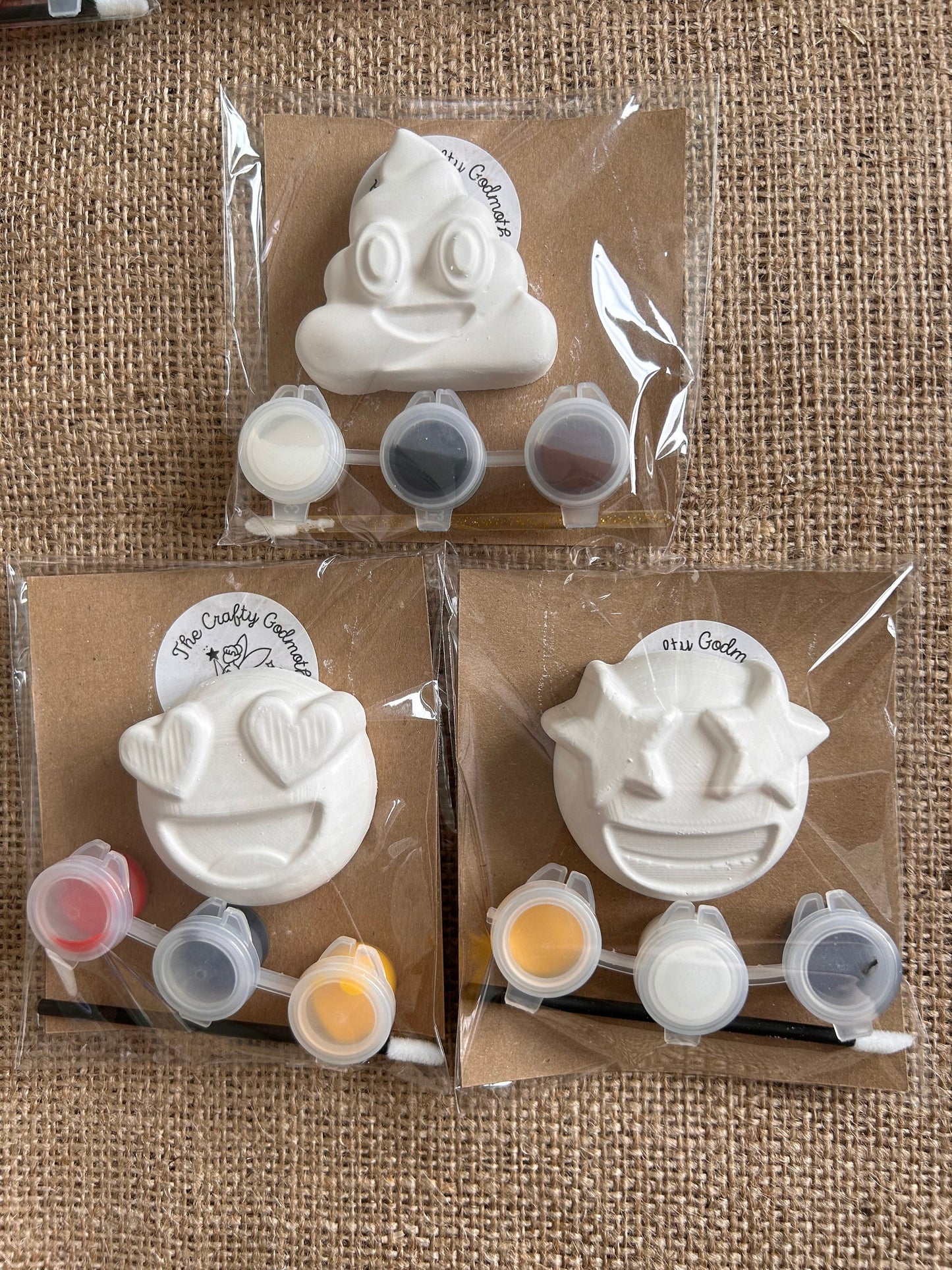 Mini emoji paint your own party bag filler favours (1 supplied)