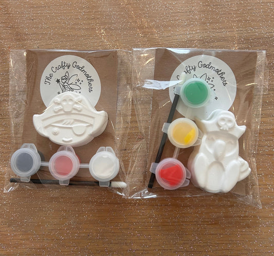 Mini pirate and parrot  paint your own party bag filler favours (1 supplied)