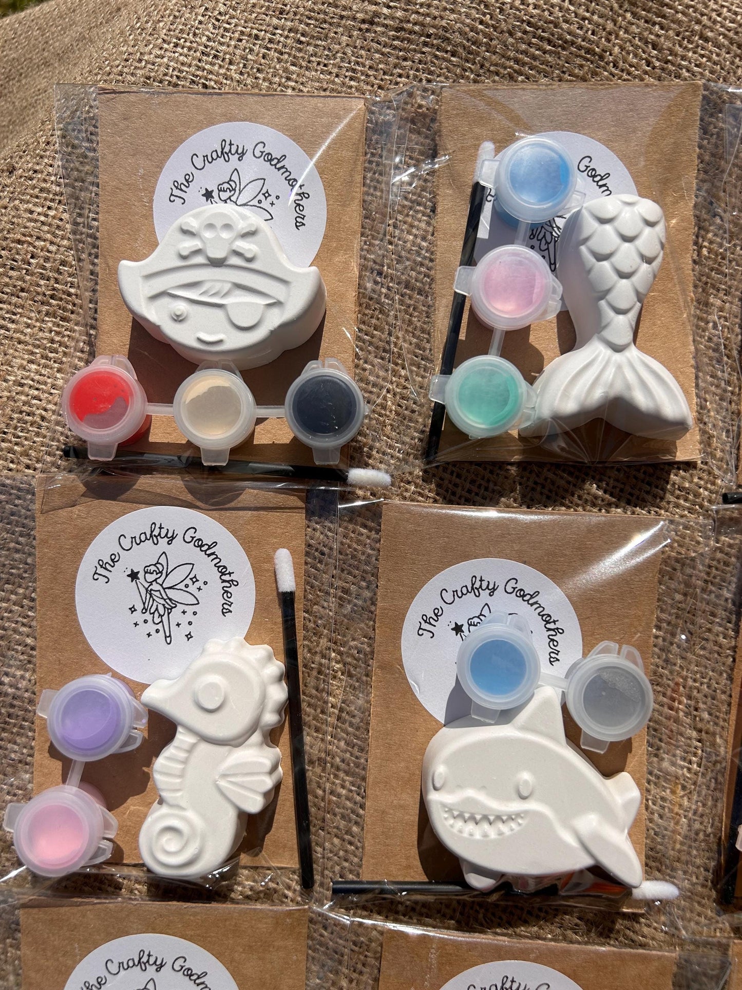 Paint your own mini mermaid tail, pirate and under the sea party favours fillers (1 supplied)