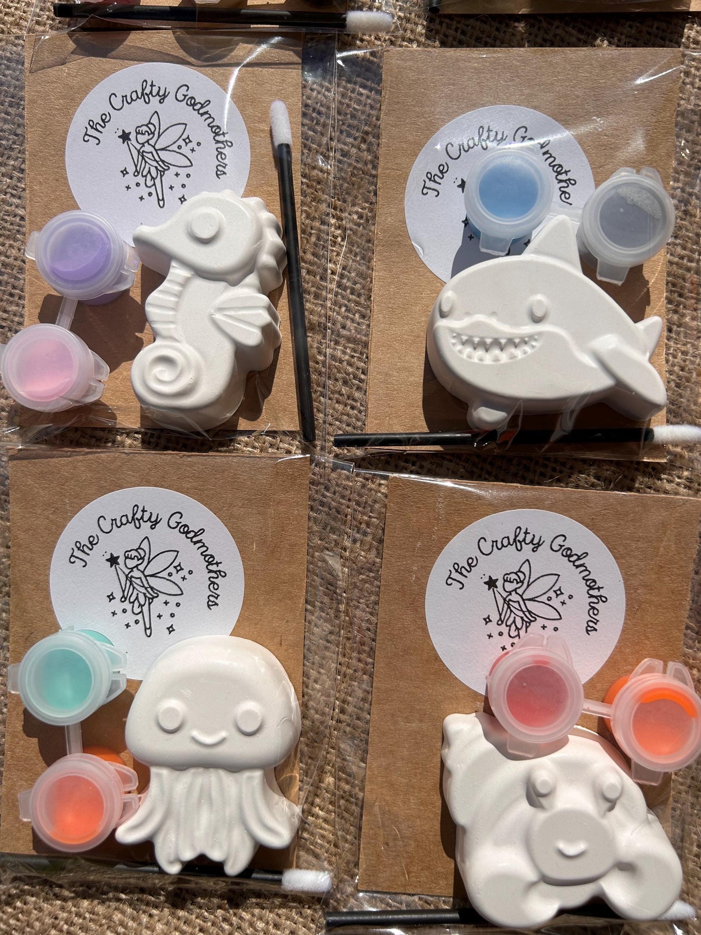 Paint your own mini mermaid tail, pirate and under the sea party favours fillers (1 supplied)