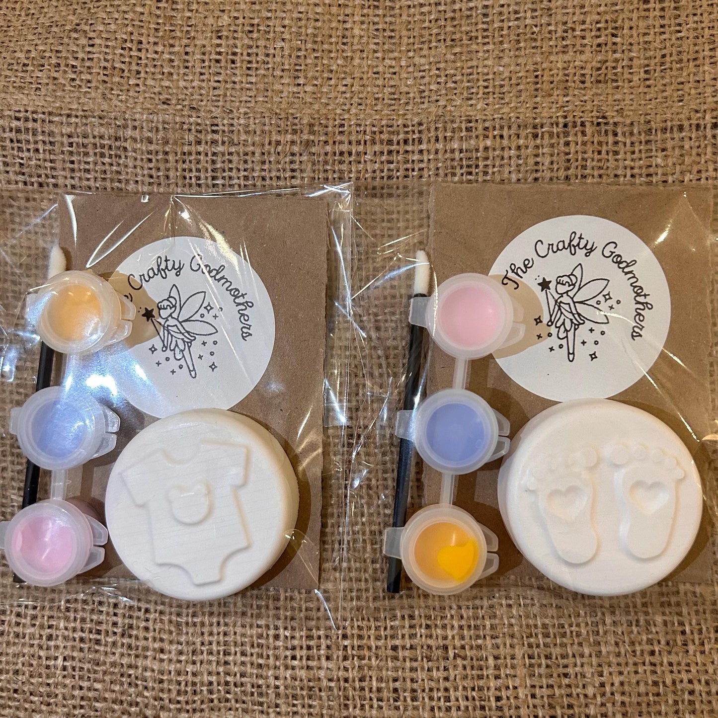 baby shower naming ceremony christening gender reveal mini paint your own favours