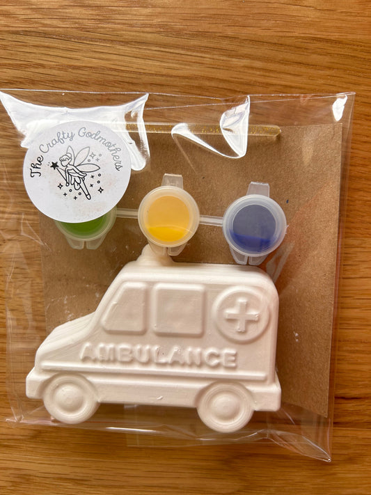 Paint your own medium ambulance transport  party bag fillers favours