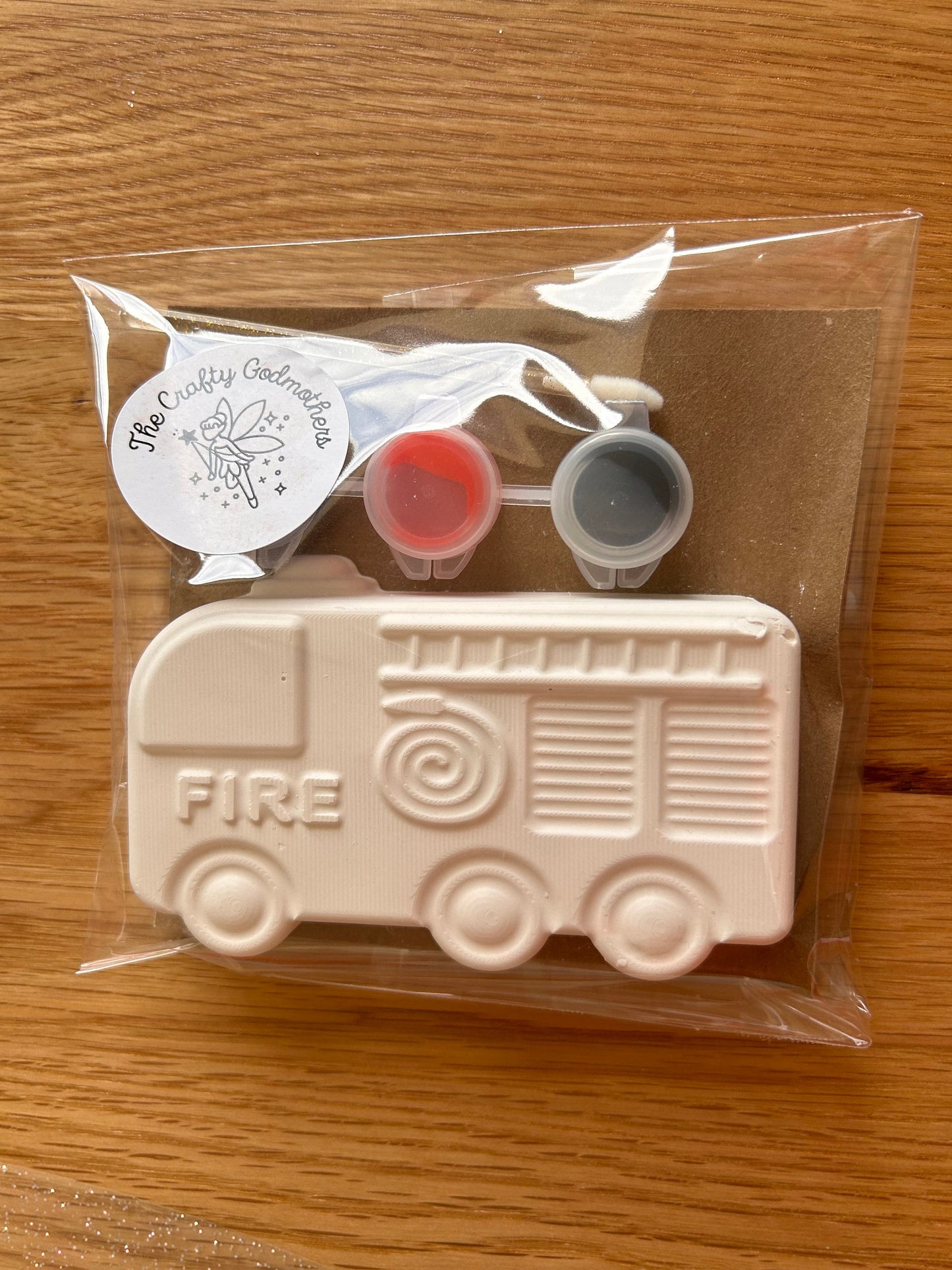 Paint your own medium fire engine transport  party bag fillers favours