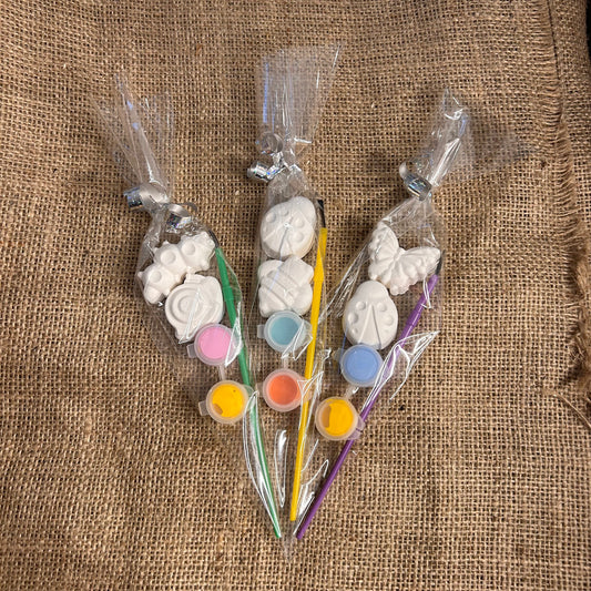 Paint your own minibeast bug party bag cones favour fillers